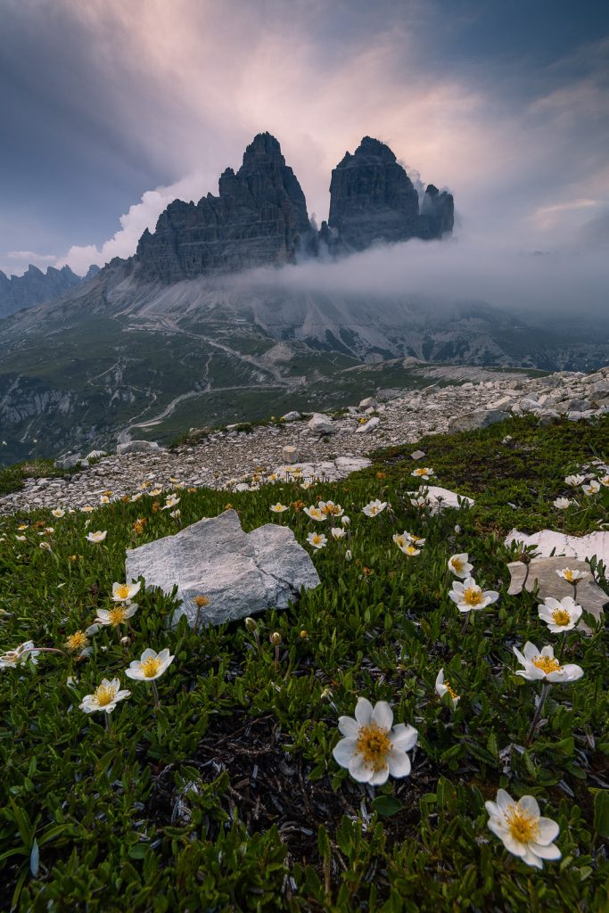 Drei Zinnen in den Dolomiten fotografiert mit Stefan Hefele